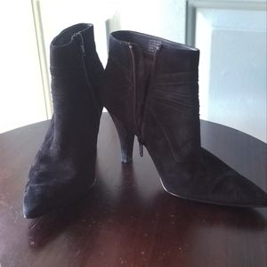Sam & Libby Black Suede Leather Booties